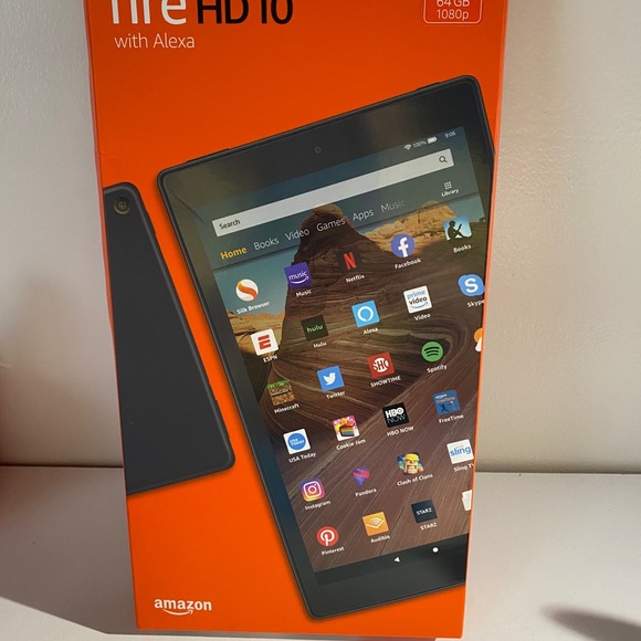 Amazon Fire HD 10 (9th generation) Tablet - 64 GB - 1080p - Black - Picture 8 of 10
